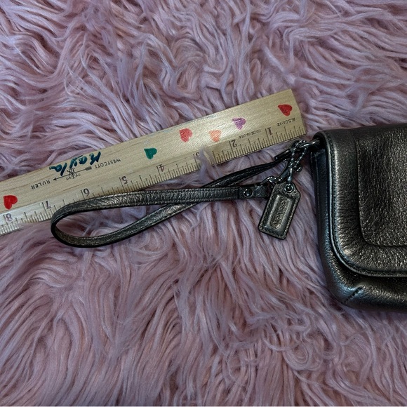 Coach metallic gold wristlet/clutch - Picture 2 of 6